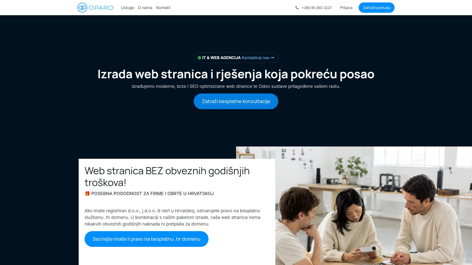 Oparo web stranica